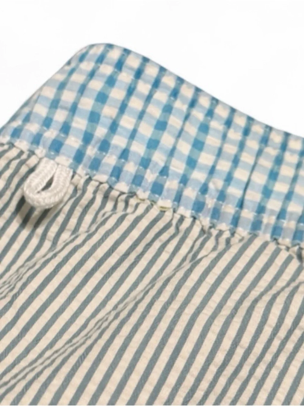 J.Crew Patchwork Seersucker Swim Trunks | Men’s Size Small | Colorblock Striped